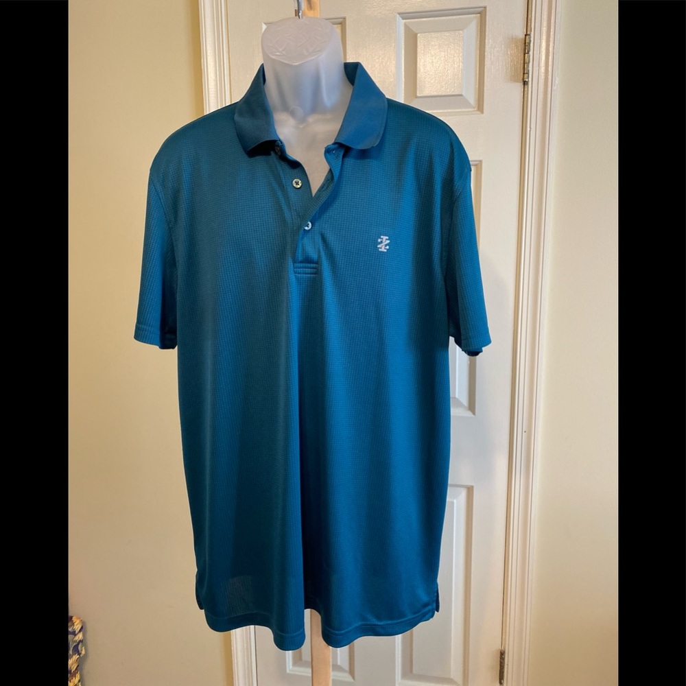 Izod Golf - Mens teal color polo shirt, Size:  XL